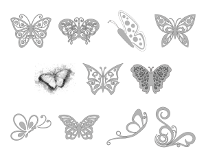 Beautiful Butterflies Journal Templates Journal Graphics Grayscale