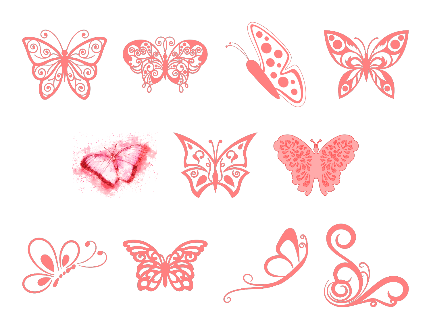 Beautiful Butterflies Journal Templates Journal Graphics Pink – Zen PLR