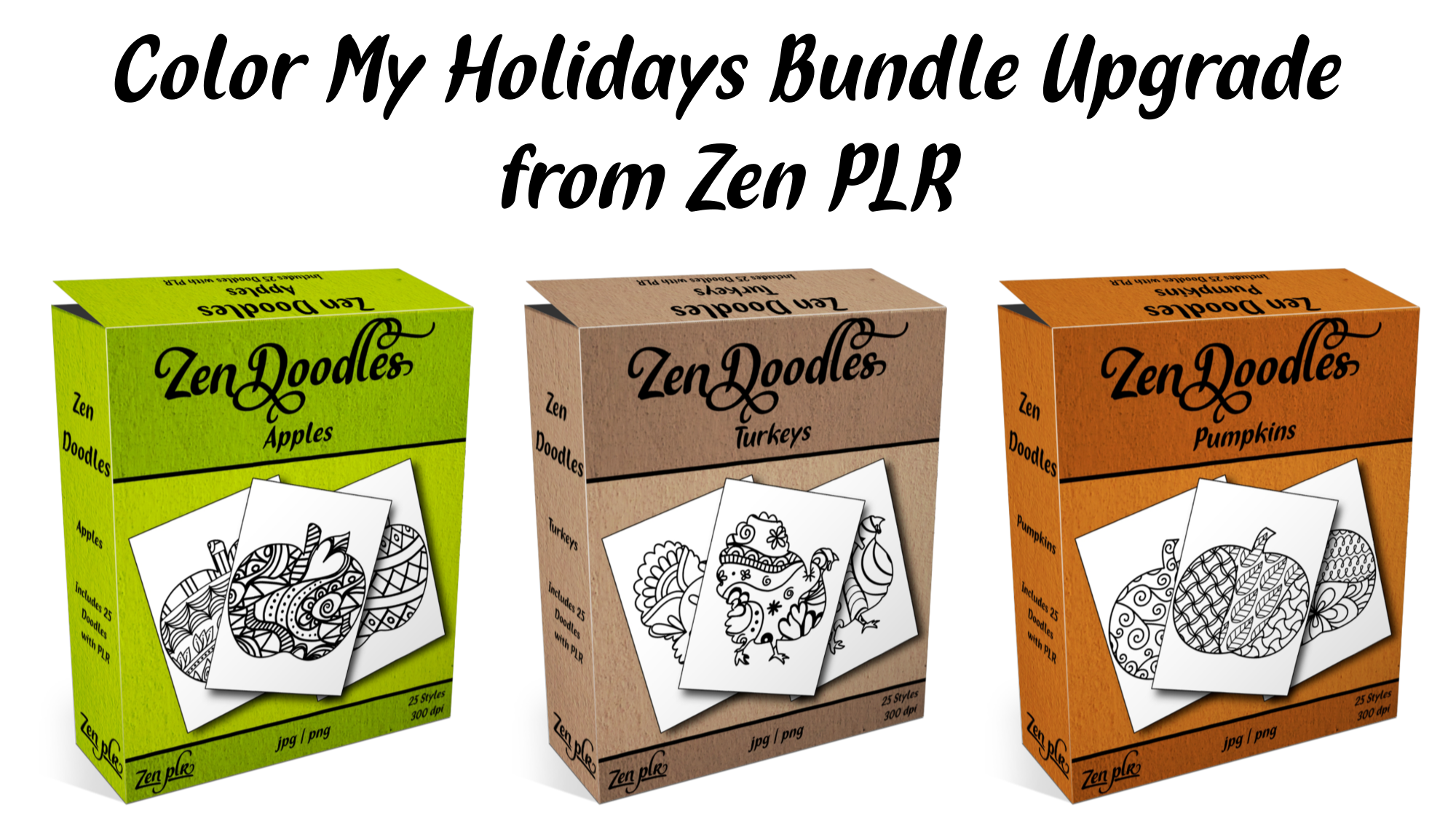 Zen PLR Upgrade for Color My Holidays Bundle