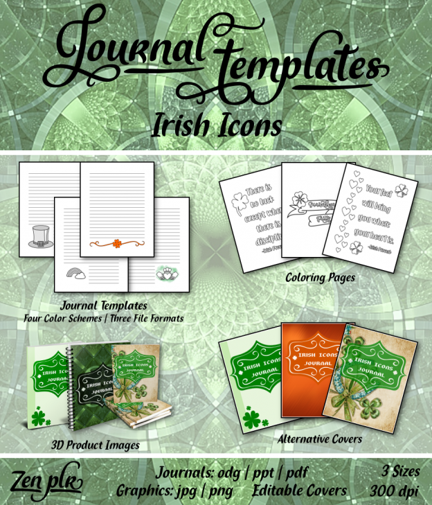Irish Icons Journal Template Front Cover