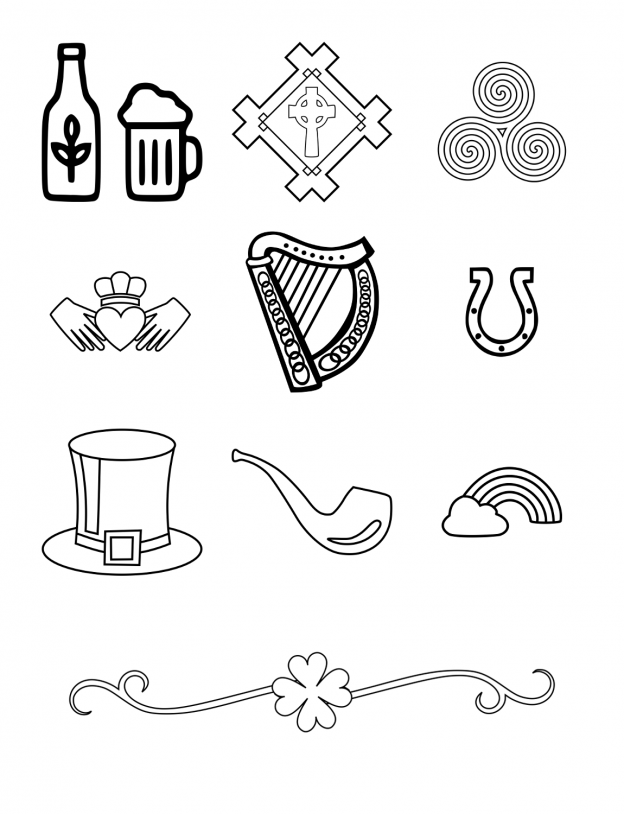 Irish Icons Journal Template Journal Graphics Lineart