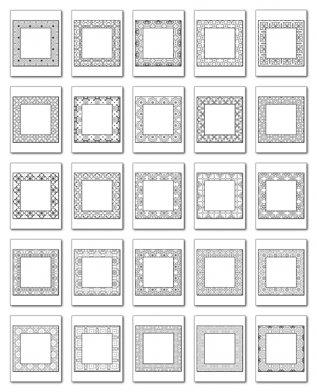Lineart Frames Volume 1 Square-Square Frames All
