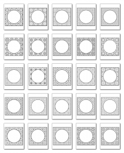 Lineart Frames Volume 2 Square-Circle Frames All