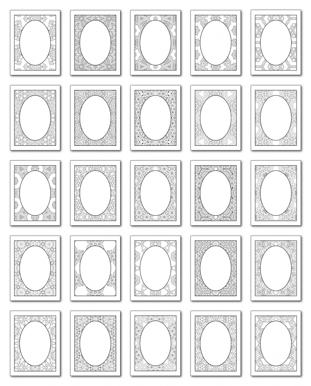 Lineart Frames Volume 3 Rectangle-Oval Frames All