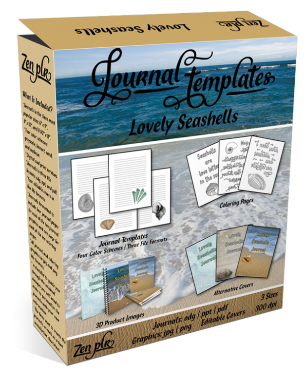Lovely Seashells Journal Templates Product Cover