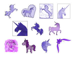 Magical Unicorns Journal Template Journal Graphics Purple