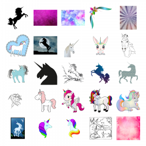 Magical Unicorns Journal Template Royalty-Free Images