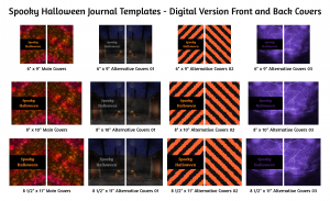 Spooky Halloween Journal Templates Digital Version Covers
