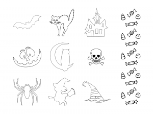 Spooky Halloween Journal Templates Journal Graphics Lineart