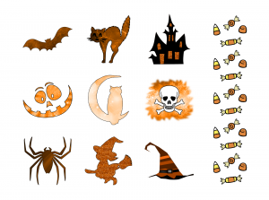 Spooky Halloween Journal Templates Journal Graphics Orange