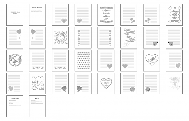 With All My Heart Journal Template Print Version