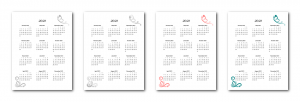 Zen PLR 2021 Butterfly Calendars Yearly Calendars