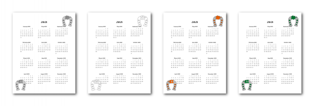 Zen PLR 2021 Irish Icons Calendars Yearly Calendars