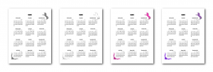Zen PLR 2021 Unicorn Calendars Yearly Calendars