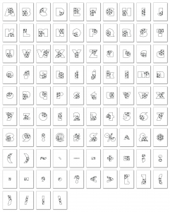 Zen PLR Alphabets, Numbers, and Punctuation Winter Wonderland White Outlined