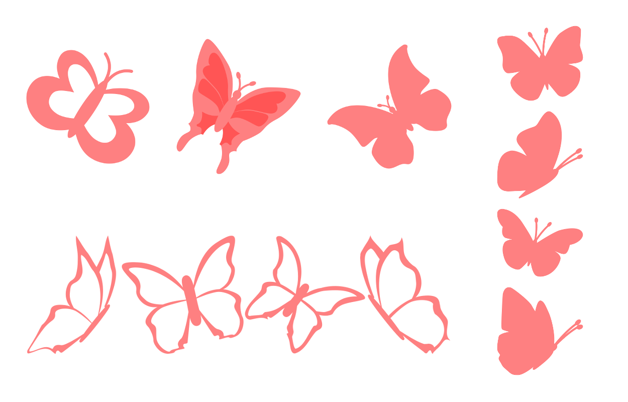 Zen PLR Beautiful Butterflies Journal Templates Upgrade Journal Page Graphics Pink