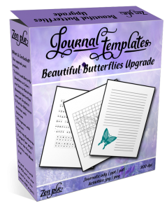 Zen PLR Beautiful Butterflies Journal Templates Upgrade Product Cover