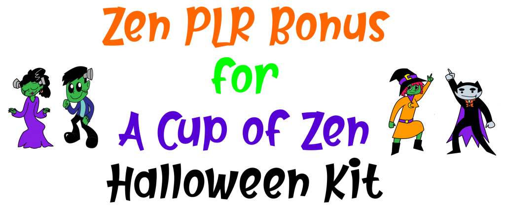 Zen PLR Bonus for A Cup of Zen Halloween Kit Cover Graphic