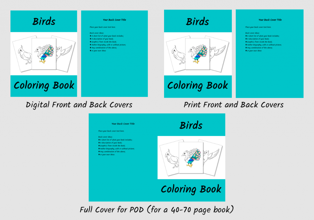 Zen PLR Bonus for ColorMePositivePLR Birds Coloring Book Kit Coloring Book Covers