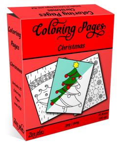 Zen PLR Coloring Pages Christmas Product Cover