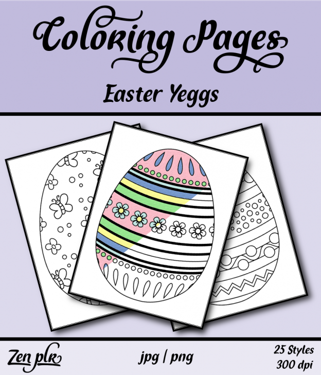 Zen PLR Coloring Pages Easter Yeggs Front Cover