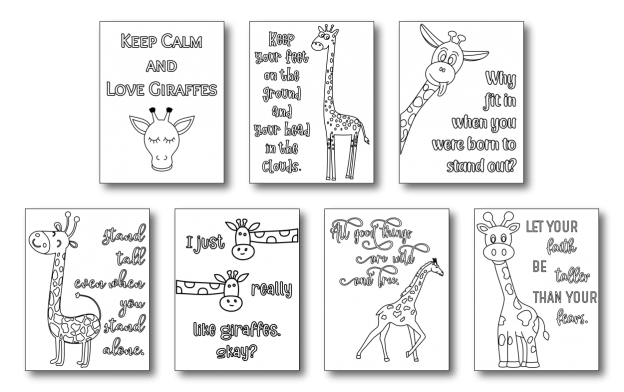 Zen PLR Coloring Pages Giraffes All