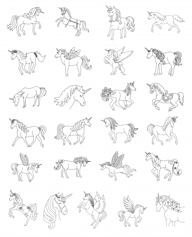 Zen PLR Coloring Pages Unicorns All Graphics
