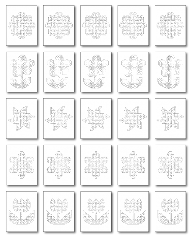 Zen PLR Crazy Mazes Flowers Edition Volume 02 All Mazes Graphic