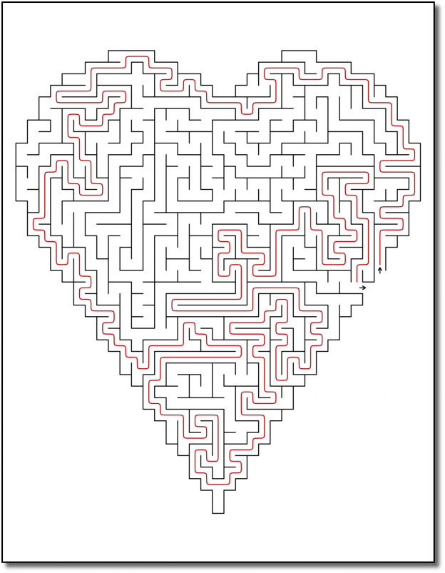 Zen PLR Crazy Mazes Hearts Edition Volume 02 Sample Maze Solution 04
