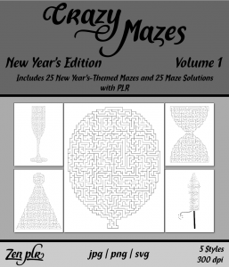 Zen PLR Crazy Mazes New Year's Edition Volume 01 Front Cover