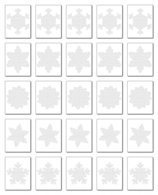 Zen PLR Crazy Mazes Snowflakes Edition Volume 01 All Mazes