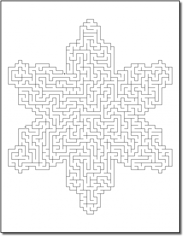 Zen PLR Crazy Mazes Snowflakes Edition Volume 01 Sample Maze 02