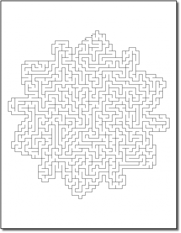 Zen PLR Crazy Mazes Snowflakes Edition Volume 01 Sample Maze 03