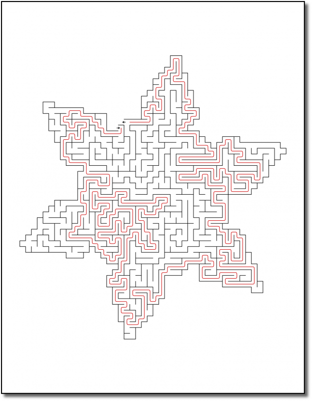 Zen PLR Crazy Mazes Snowflakes Edition Volume 01 Sample Maze Solution 04