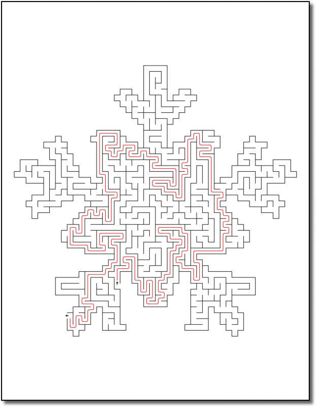Zen PLR Crazy Mazes Snowflakes Edition Volume 01 Sample Maze Solution 05