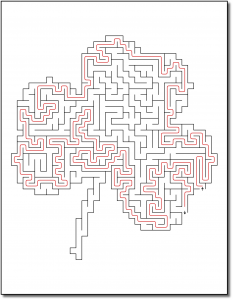 Zen PLR Crazy Mazes St Patricks Day Edition Volume 02 Sample Maze Solution 05