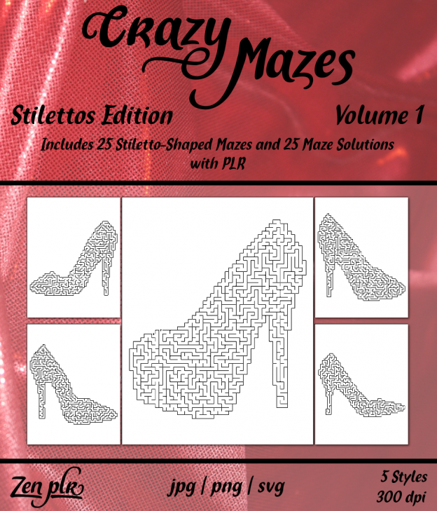 Zen PLR Crazy Mazes Stilettos Edition Volume 01 Front Cover