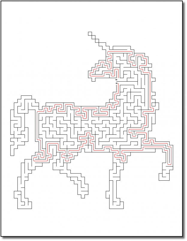 Zen PLR Crazy Mazes Unicorns Edition Volume 01 Sample Maze Solution 05