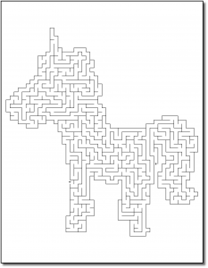 Zen PLR Crazy Mazes Unicorns Edition Volume 02 Sample Maze 03