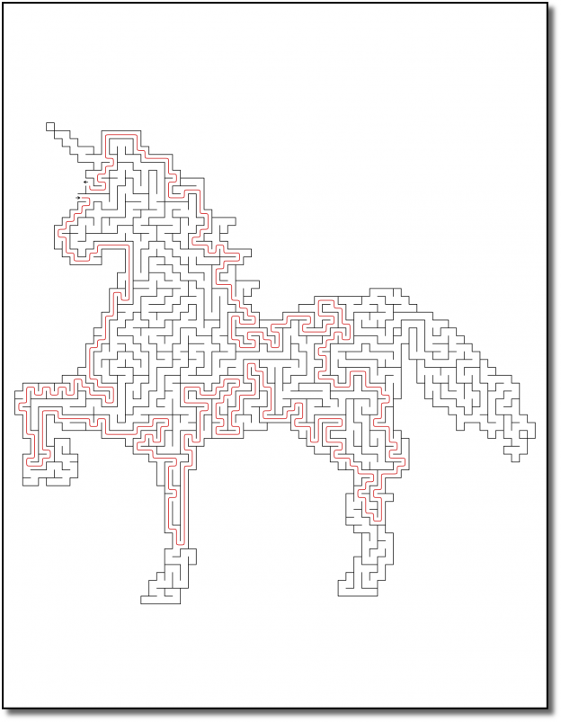 Zen PLR Crazy Mazes Unicorns Edition Volume 02 Sample Maze Solution 04