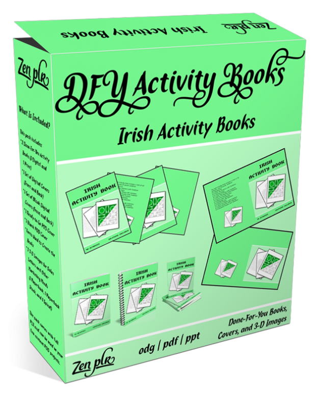Zen PLR DFY Irish Activity Books Product Cover