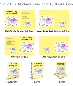 Zen PLR DFY Mothers Day Activity Books All Covers