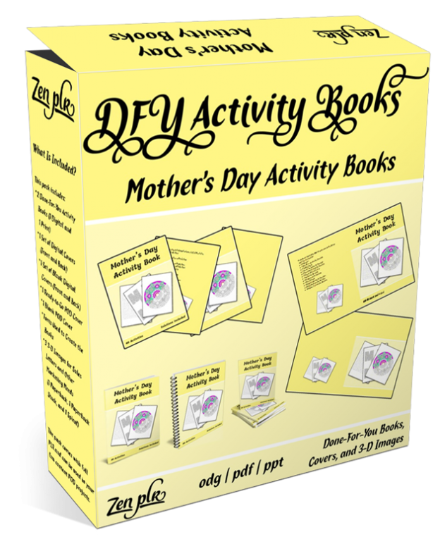 Zen PLR DFY Mothers Day Activity Books Product Cover