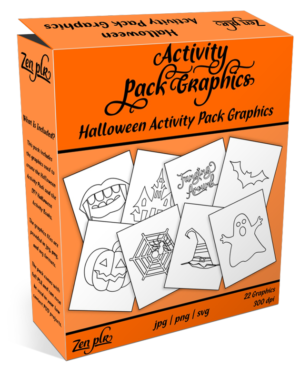 Zen PLR Halloween Activity Pack Graphics Product Cover