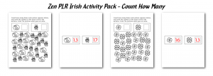 Zen PLR Irish Activity Pack Count How Many