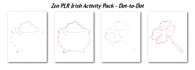 Zen PLR Irish Activity Pack Dot-to-Dot