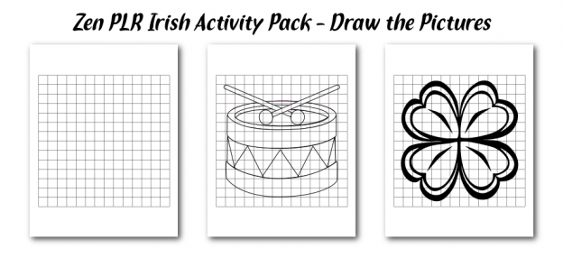 Zen PLR Irish Activity Pack Draw the Picture