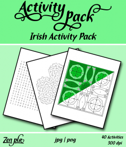 Zen PLR Irish Activity Pack Front Cover