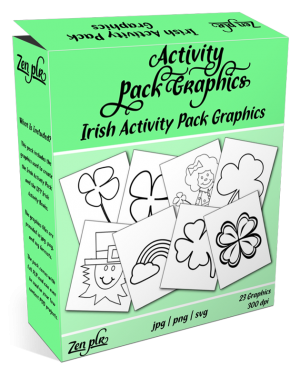 Zen PLR Irish Activity Pack Graphics Product Cover