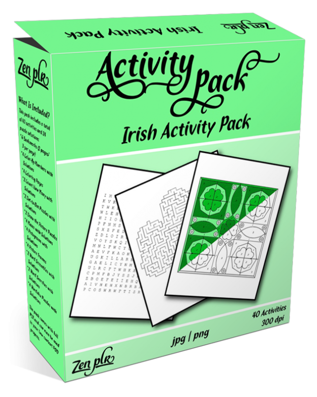 Zen PLR Irish Activity Pack Product Cover